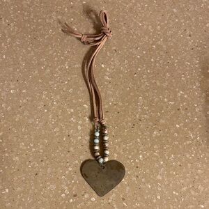 Heart Pendant Necklace with Beads